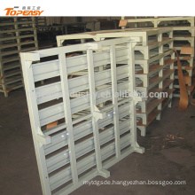 Standard size heavy duty single faced stackable iron steel pallets